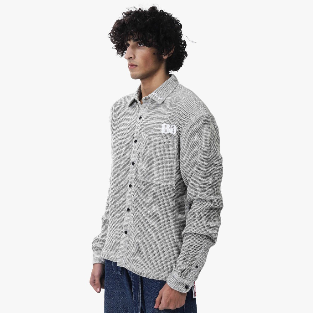MARBLE GREY WAFFLE SHIRT