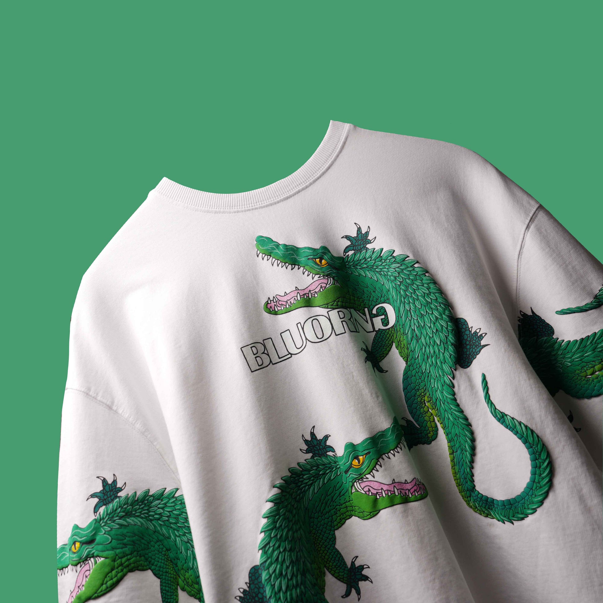 White Gator-Aide Rib Neck T-Shirt