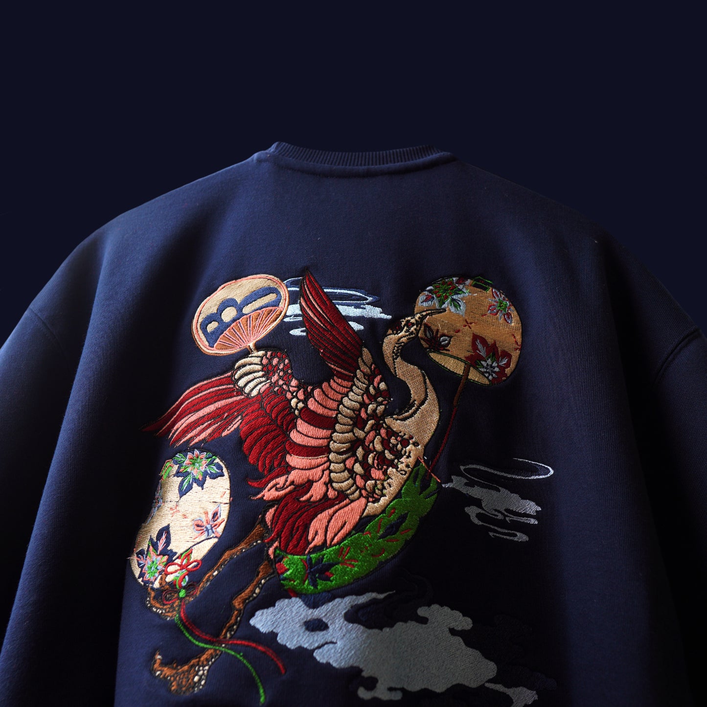 NAVY CRANE T-SHIRT
