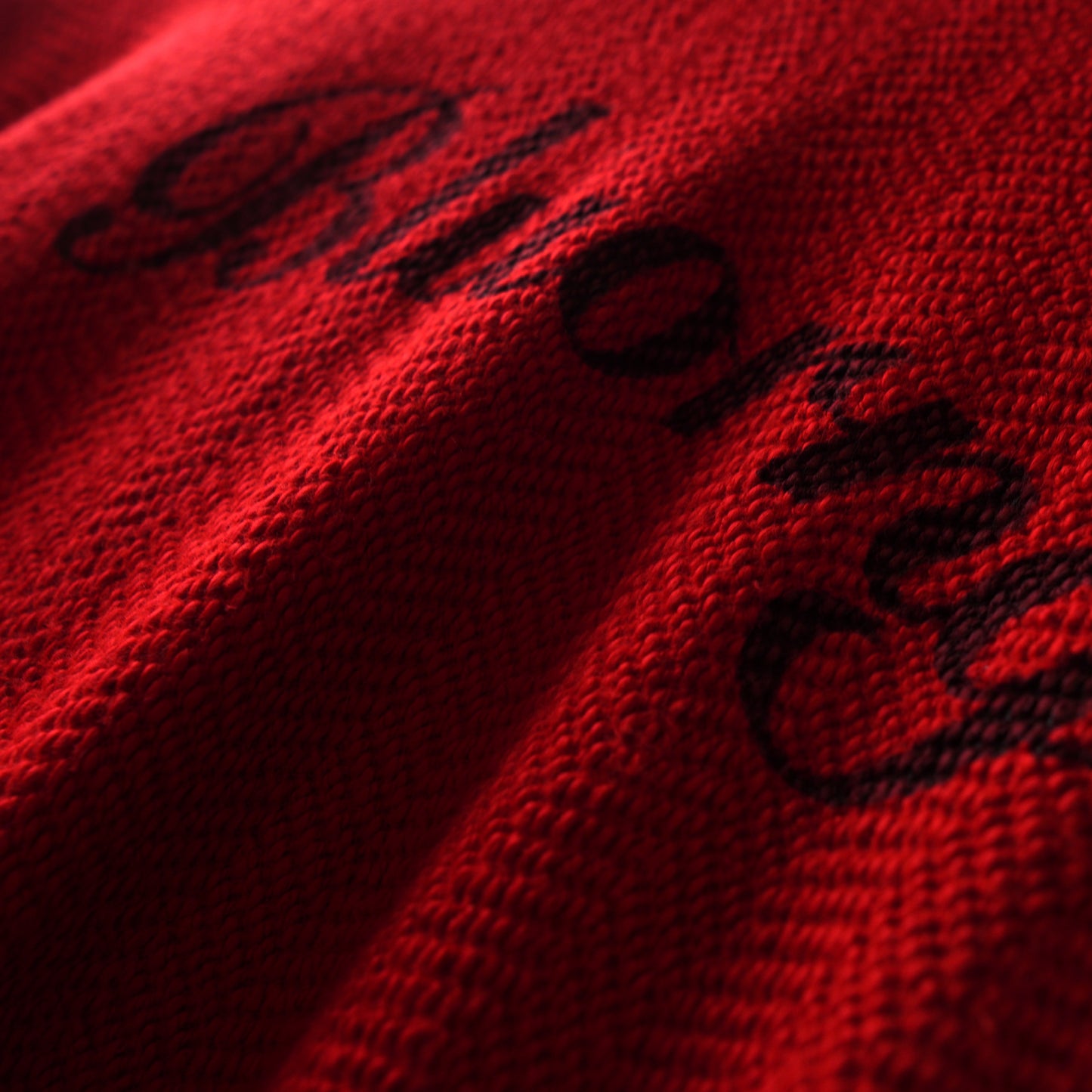 RED HERRINGBONE HOODIE