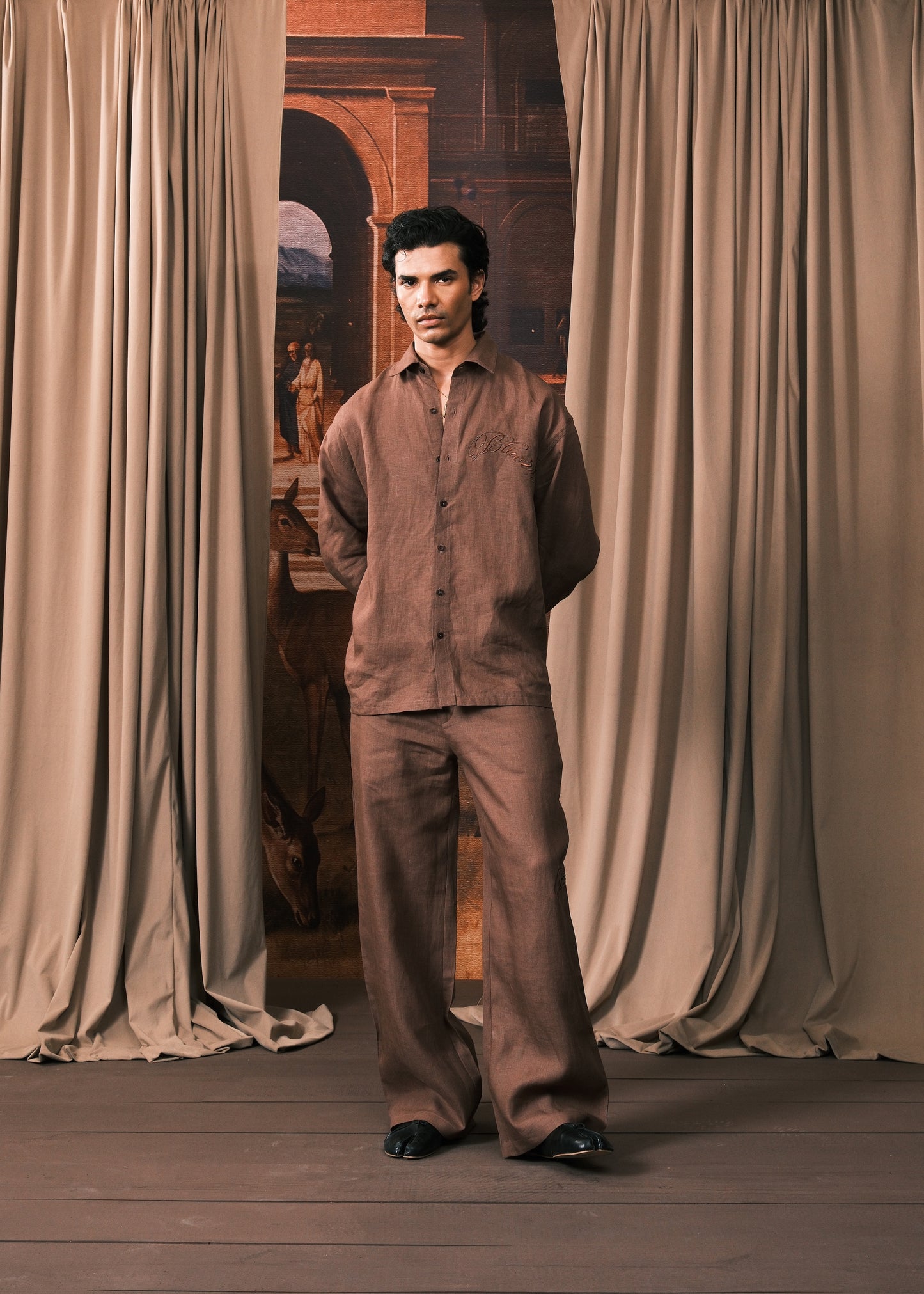 Cocoa Linen Trouser
