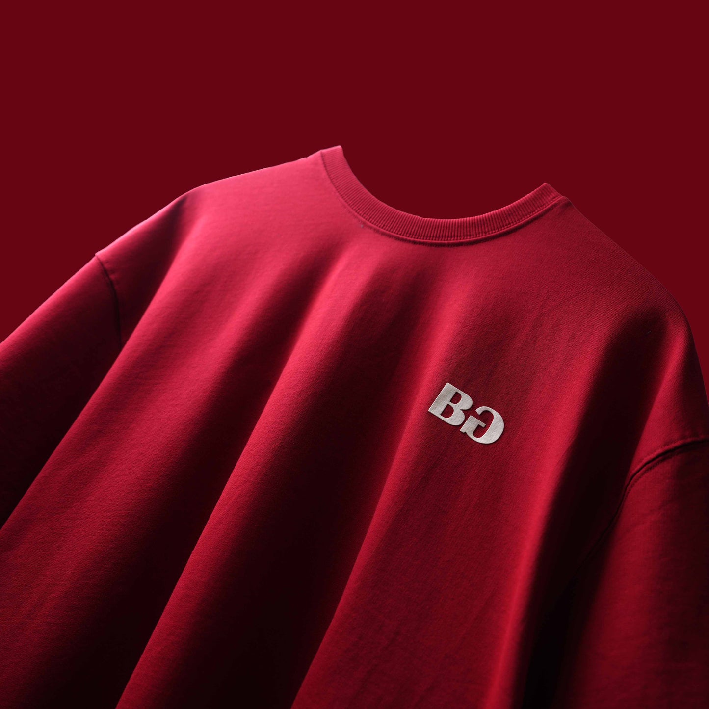 Premium oversized red basic tee effortless streetwear staple
