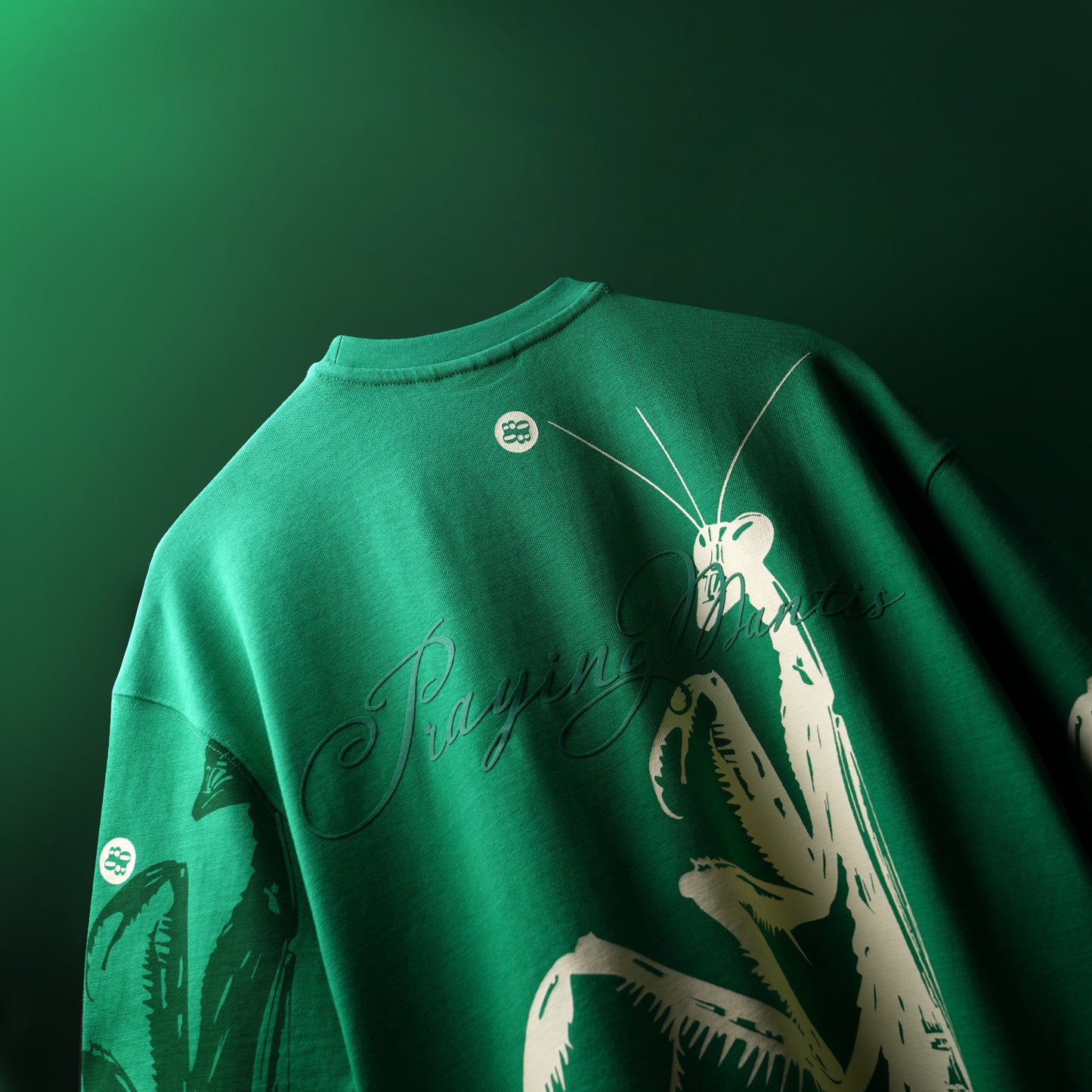 Green Praying Mantis Printed T-Shirt