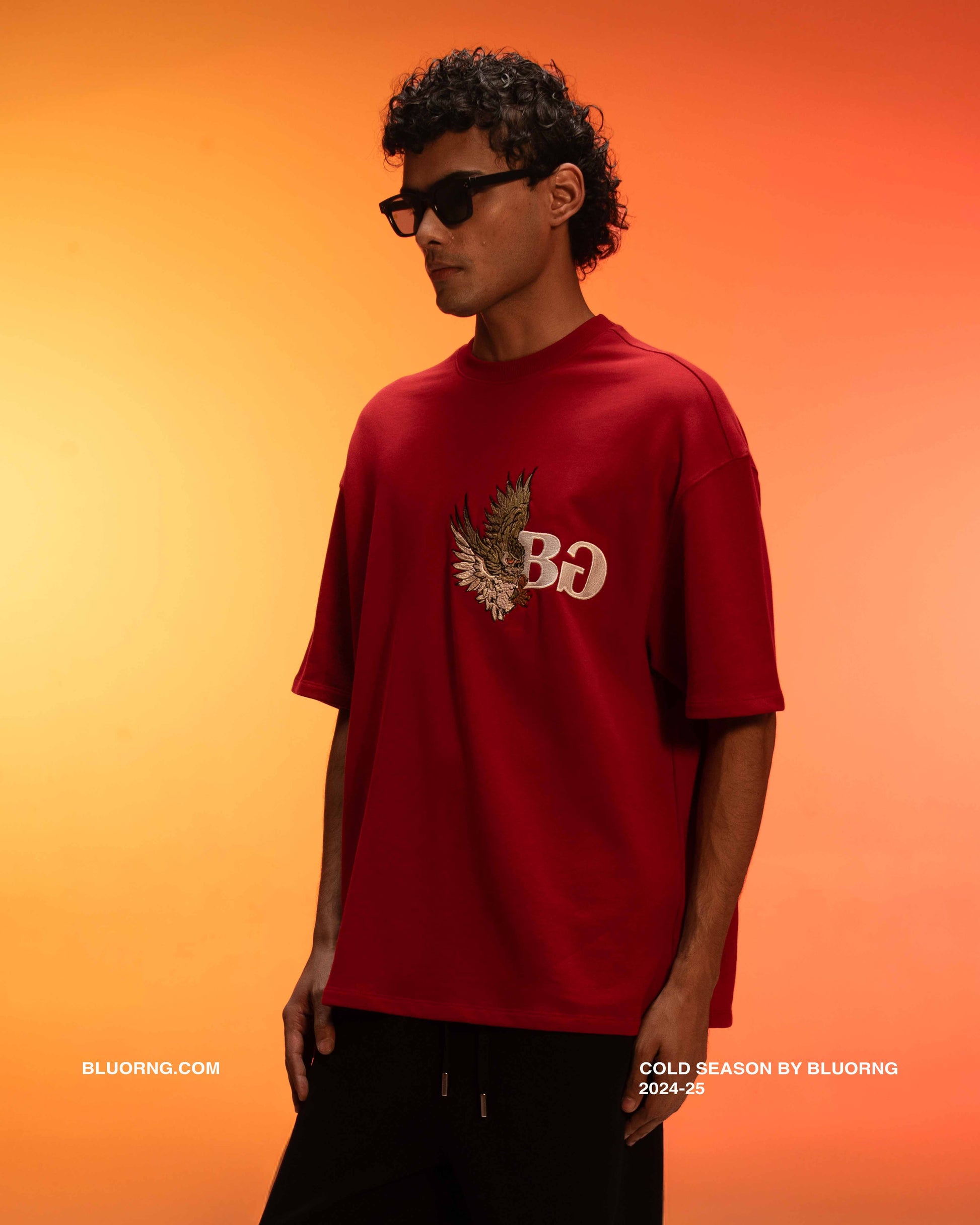 Red Nocturnal Round Neck T-Shirt