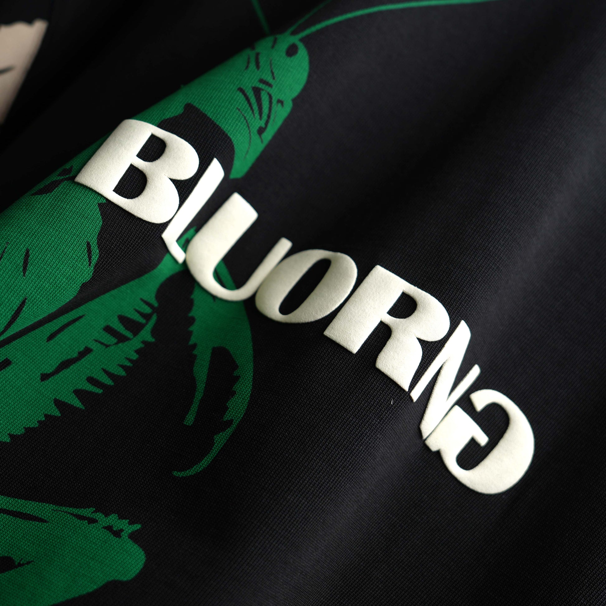 Oversized premium black t-shirt mantis motif streetwear essential