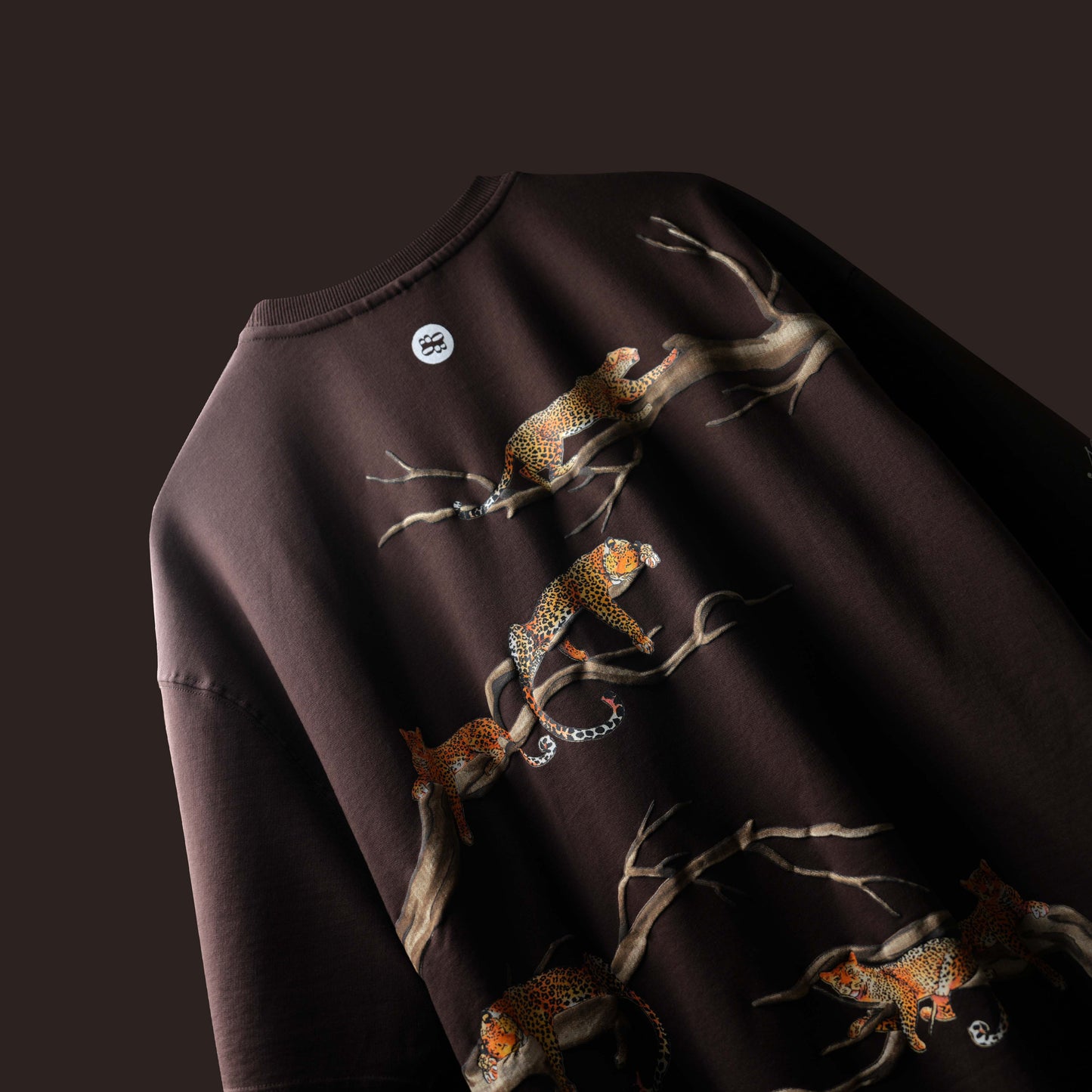 BROWN FINGERPRINT T-SHIRT