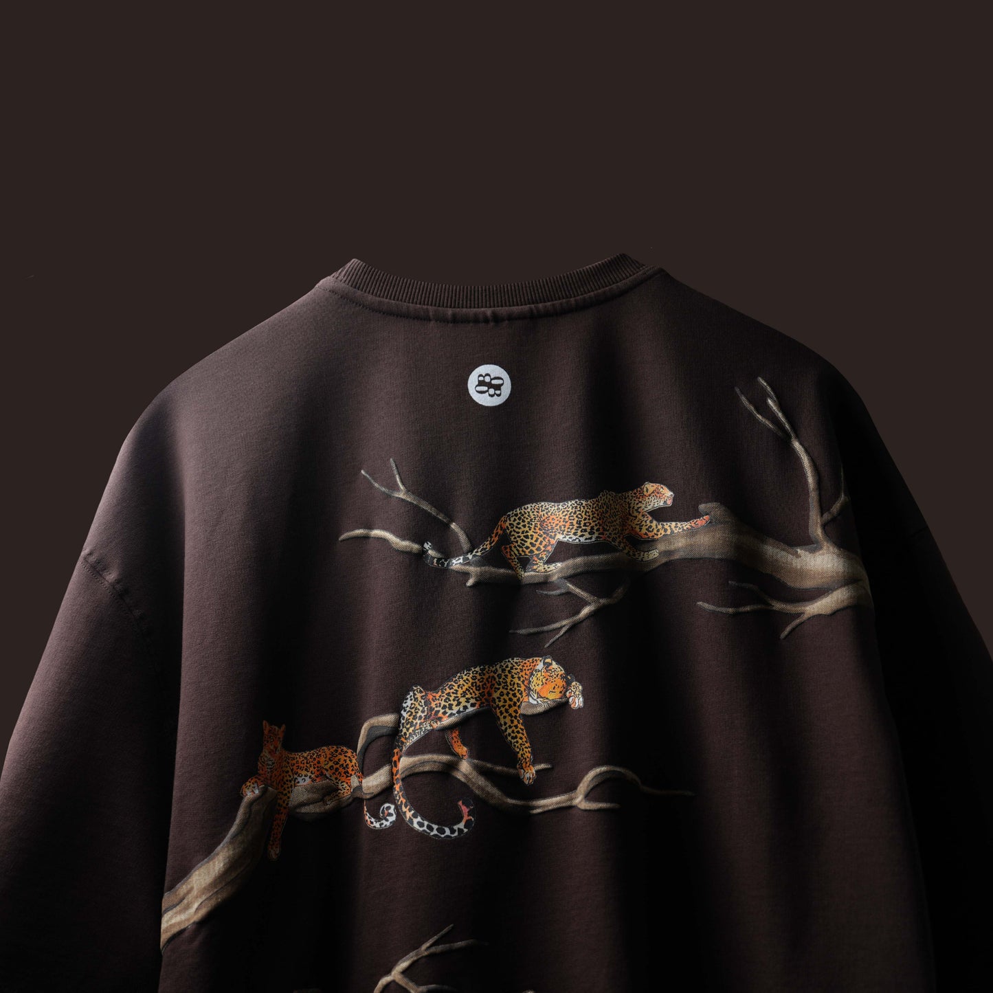 BROWN FINGERPRINT T-SHIRT