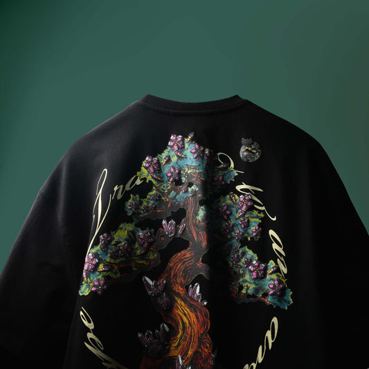 Black Bonsai Relic Oversized T-Shirt