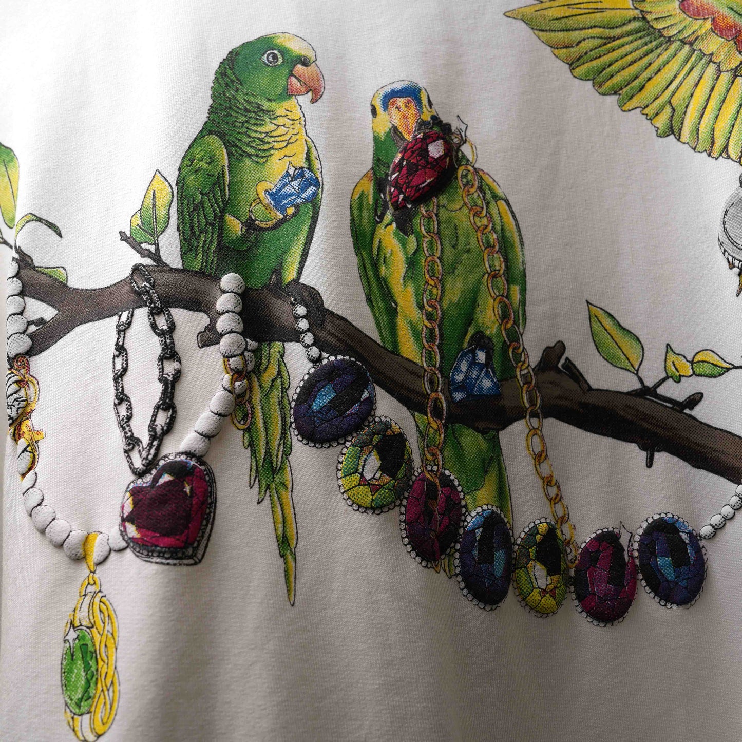 WHITE BIRDS AND BLING T-SHIRT