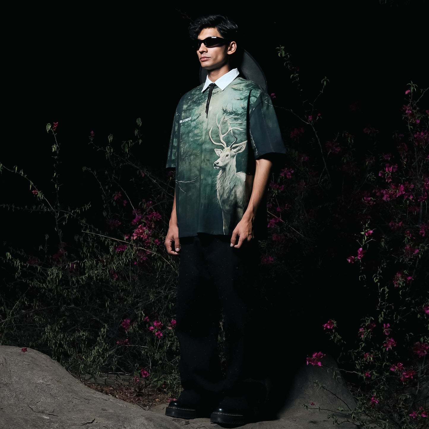 Premium oversized camo print t-shirt men’s streetwear