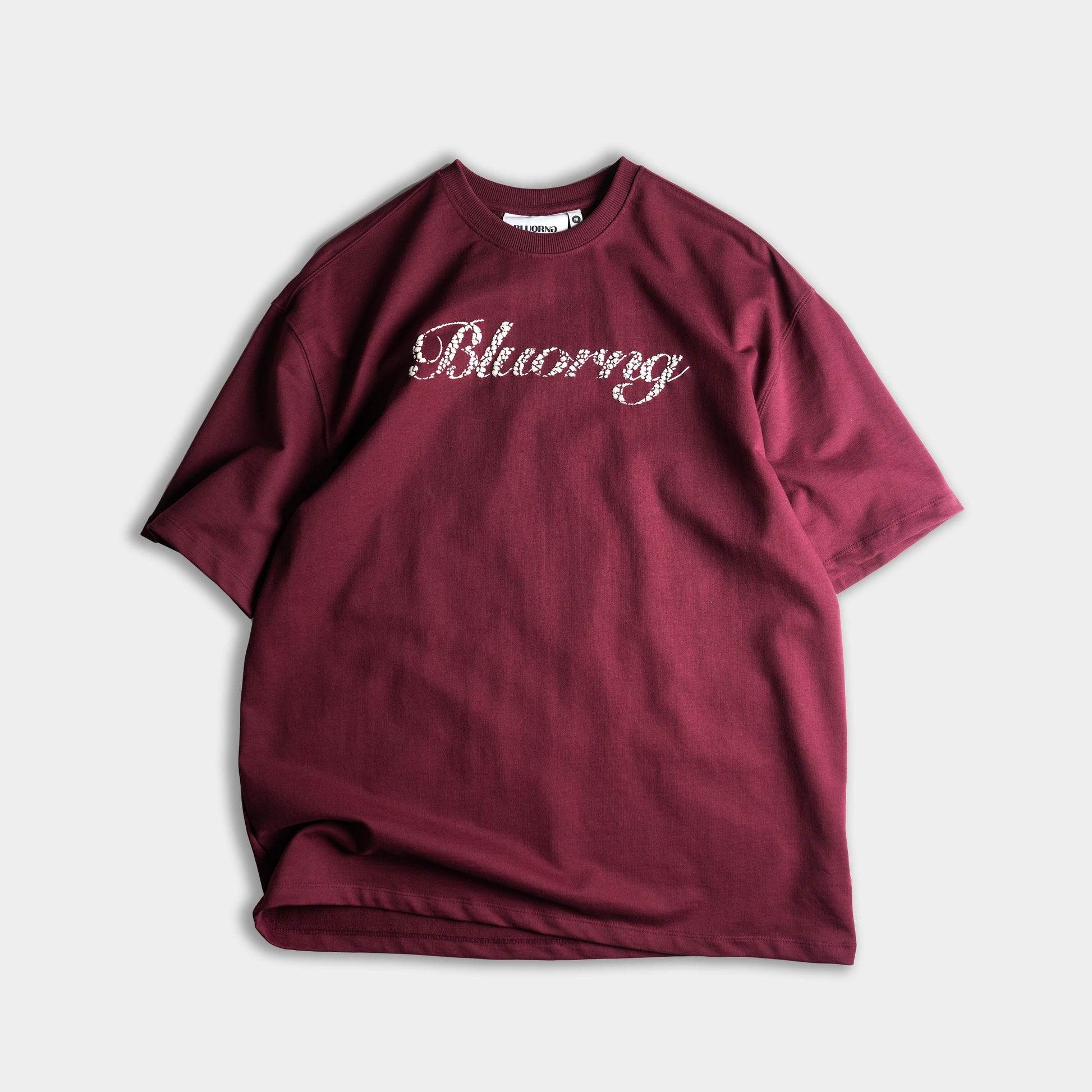 Streetwear oversized burgundy premium graphic t-shirt