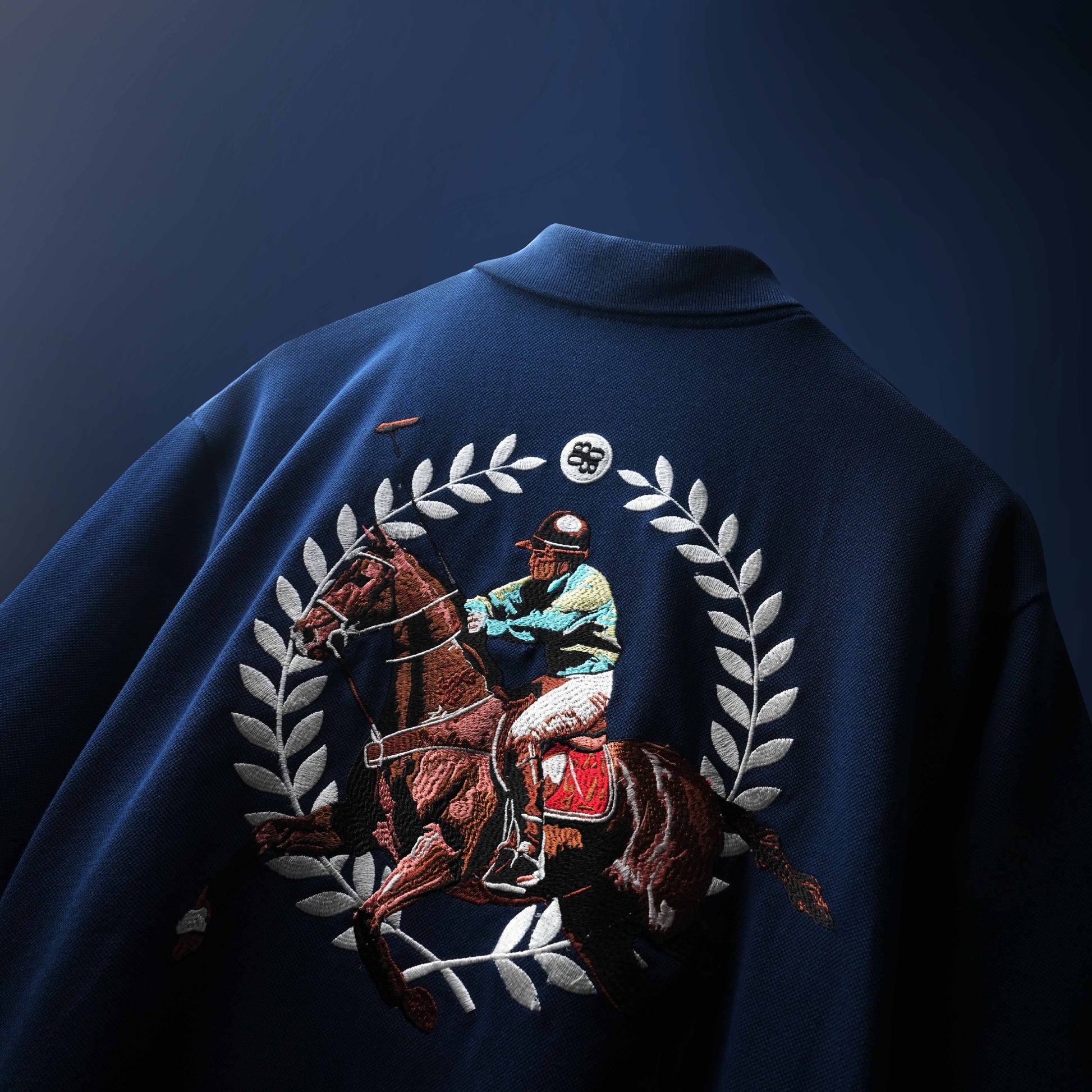 Navy Saddle League streetwear Polo T-Shirt