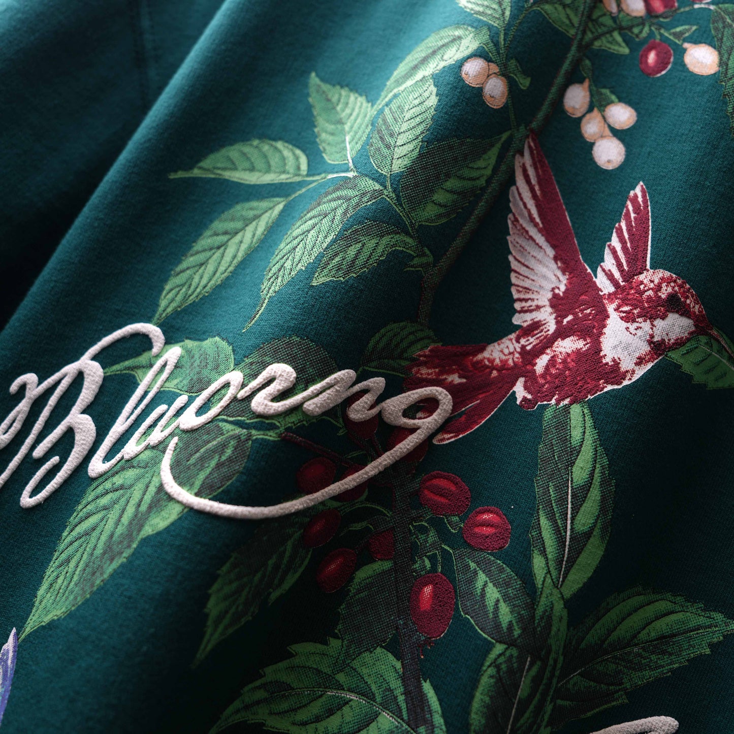 Green Hummingbird Round Neck T-Shirt