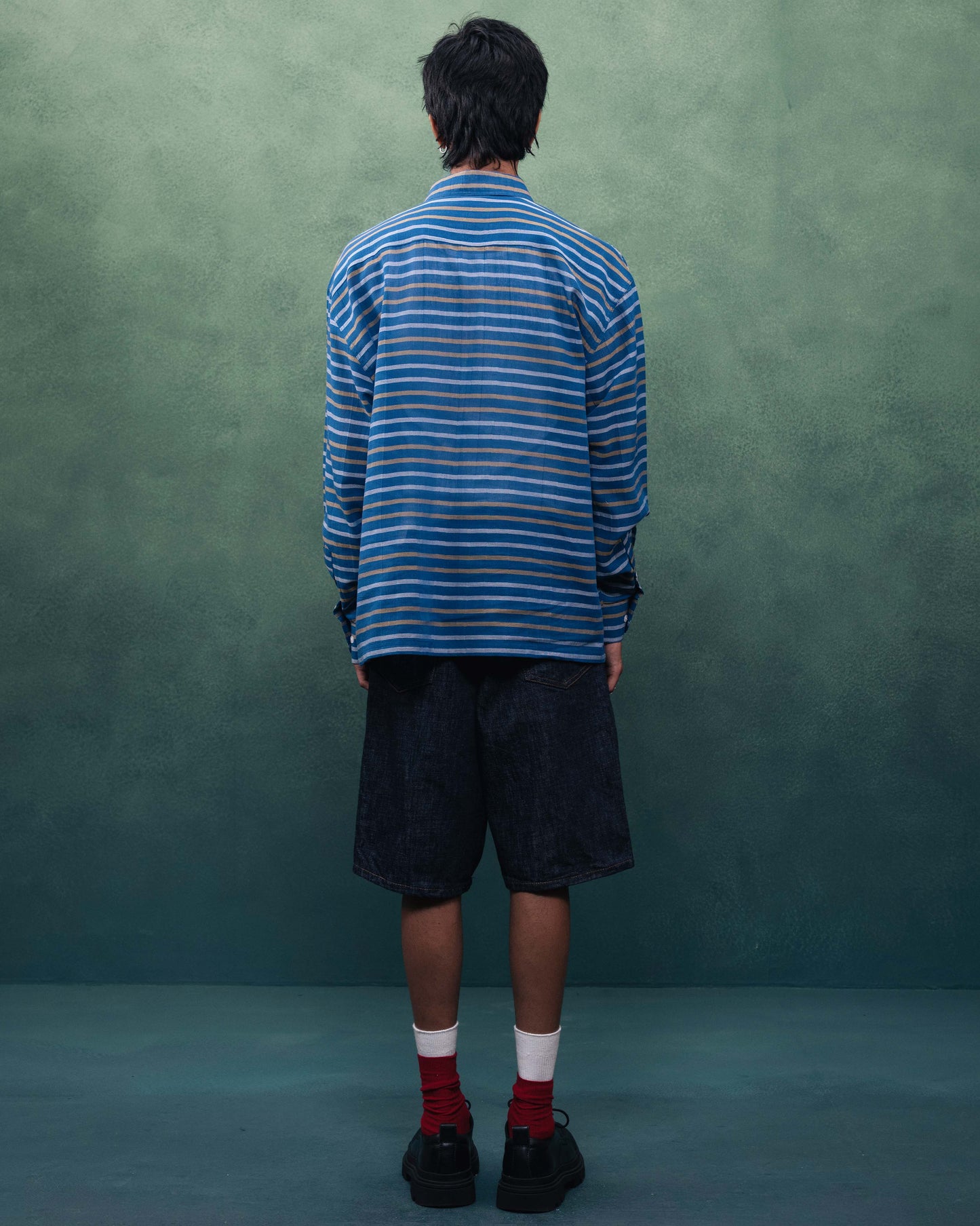 Streetwear Style Ocean Rail Stripe Shirt