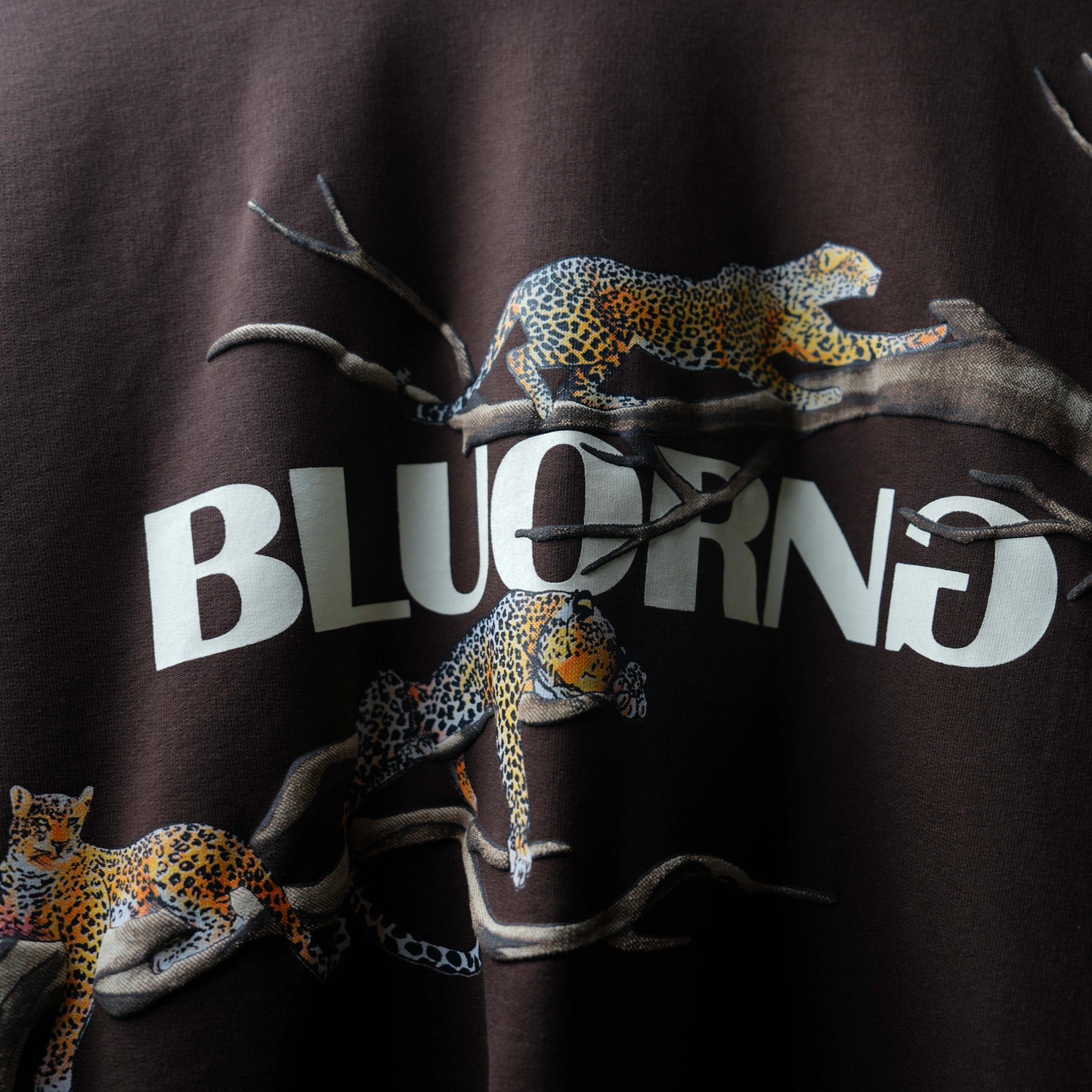 BROWN FINGERPRINT T-SHIRT
