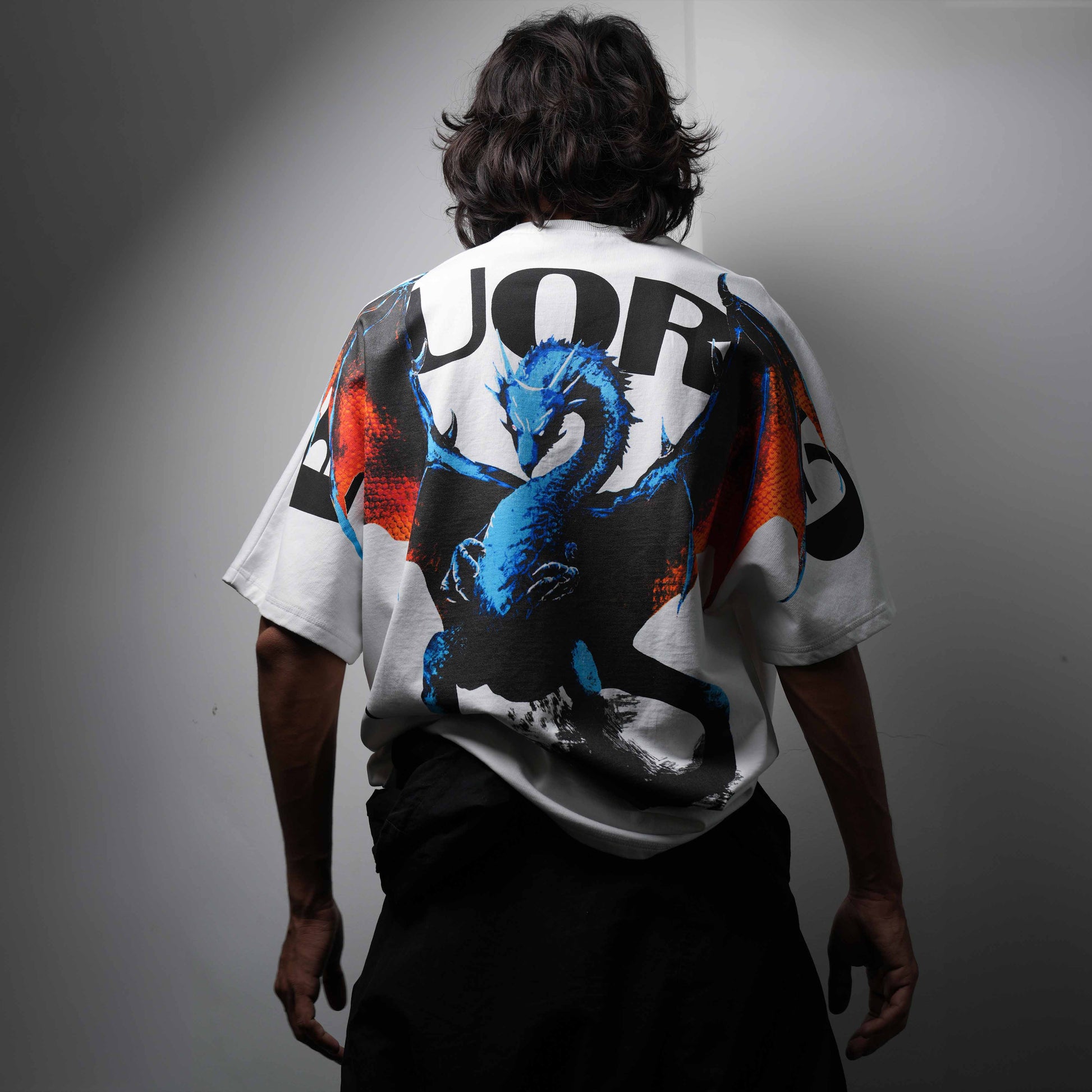 White Shenron Screen Printed T-Shirt