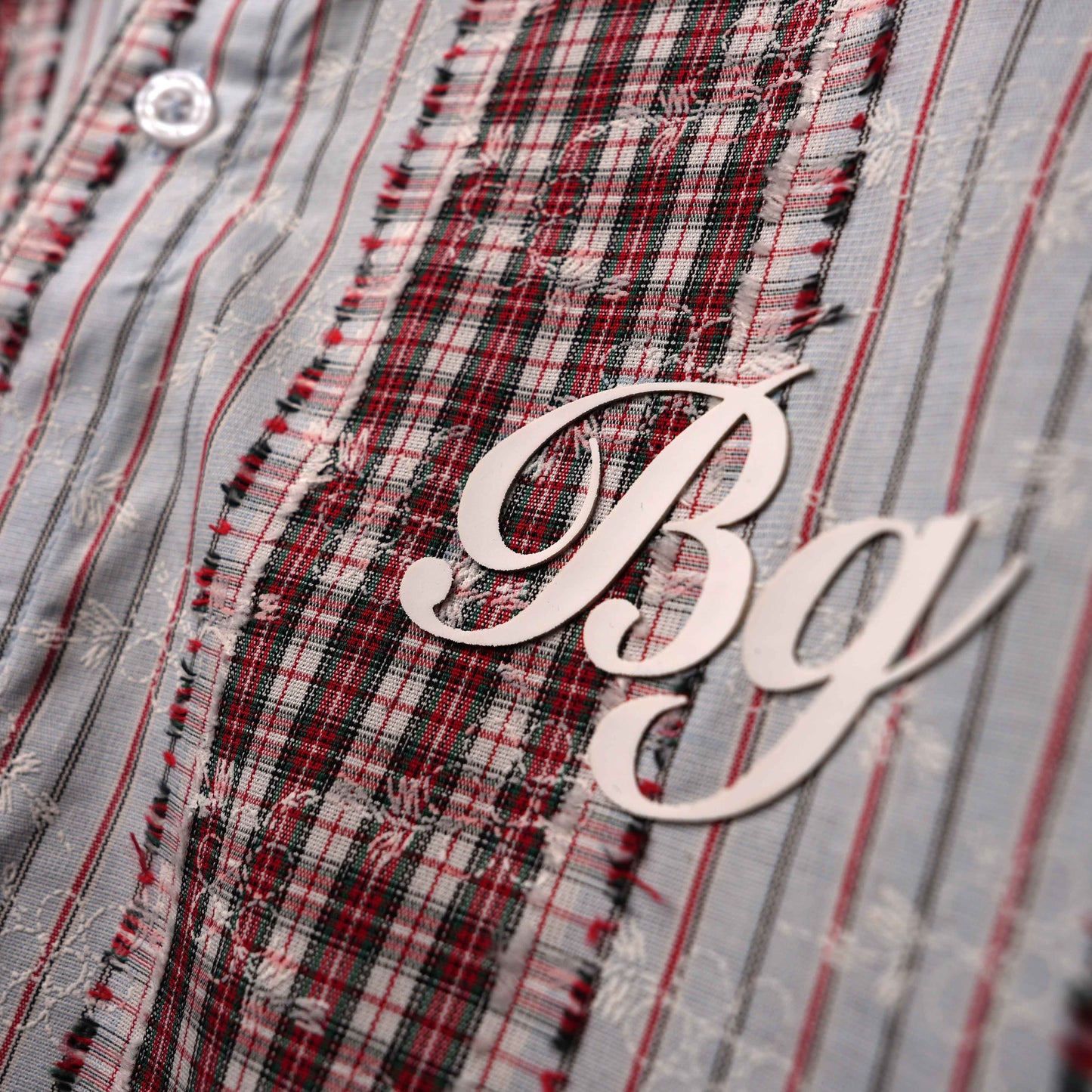 Red Plaid And Petals Shirt