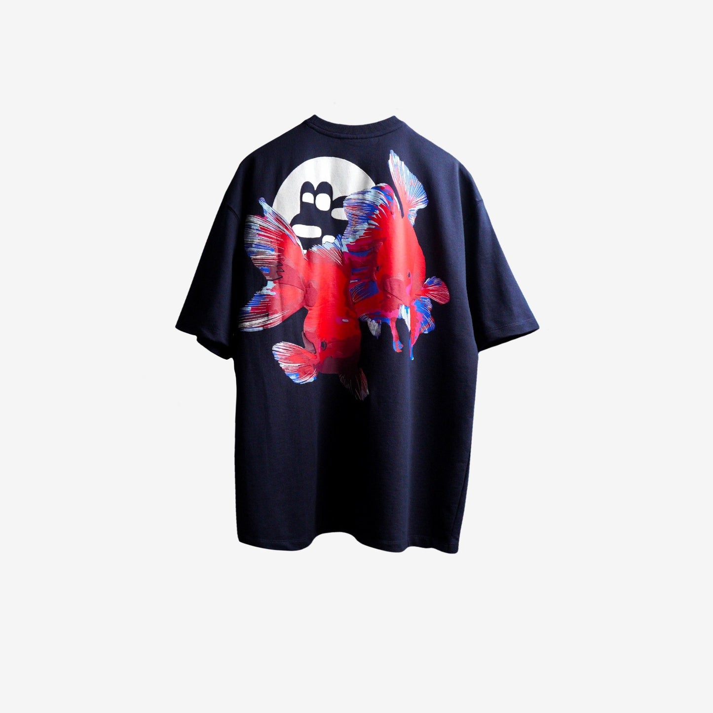 NAVY GOLD FISH T- SHIRT - Bluorng