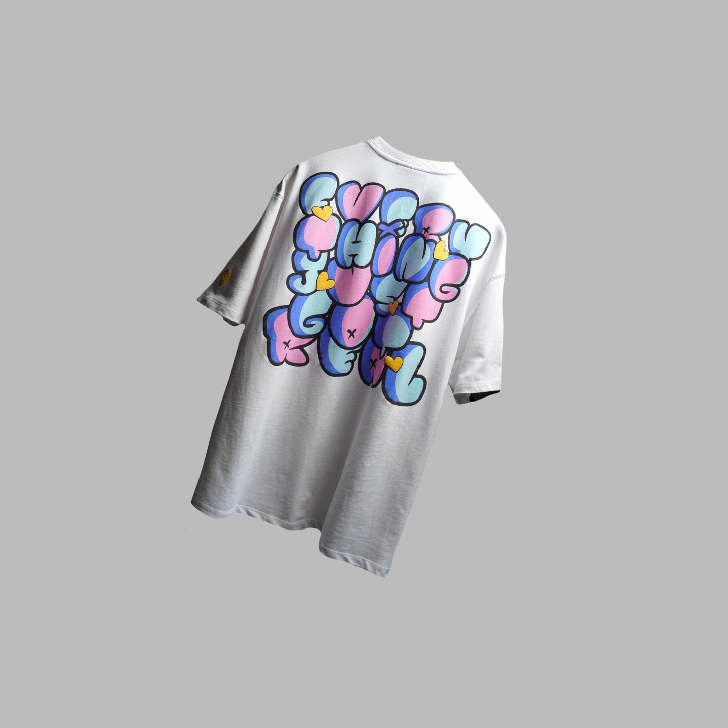 WHITE REAL tee - Bluorng