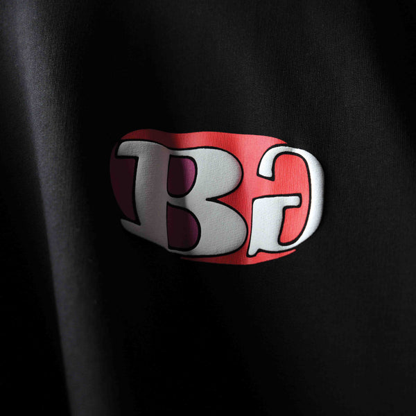 Luxury oversized black t-shirt bold puff print