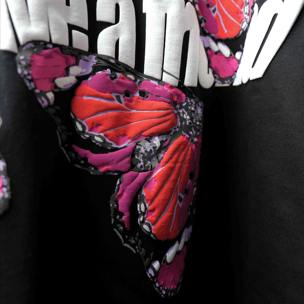 Premium oversized black t-shirt statement puff design