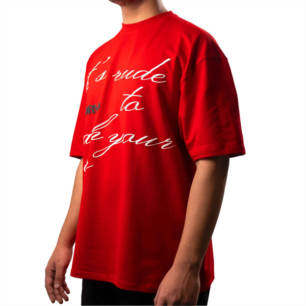 Red Crash Cotton T-Shirt