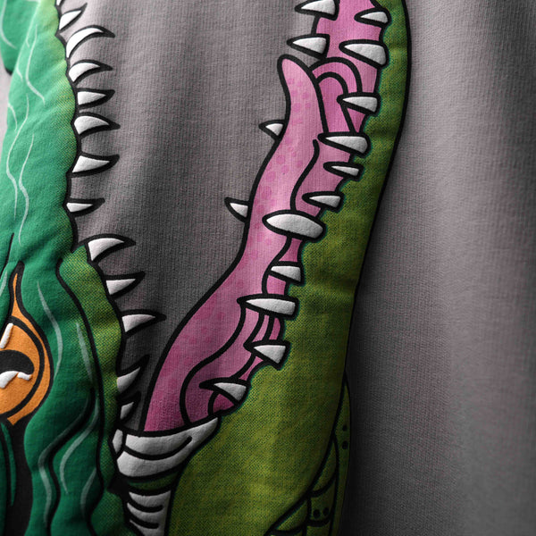 Grey Lacostlier Puff Print T-Shirt