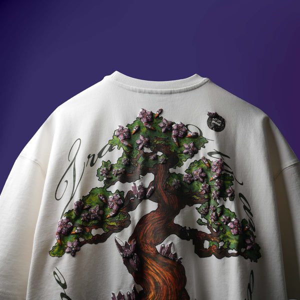 White Bonsai Relic Oversized T-Shirt