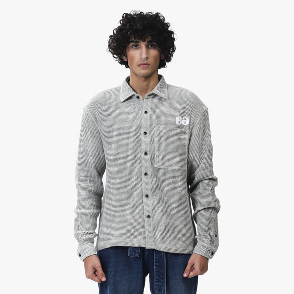 MARBLE GREY WAFFLE SHIRT