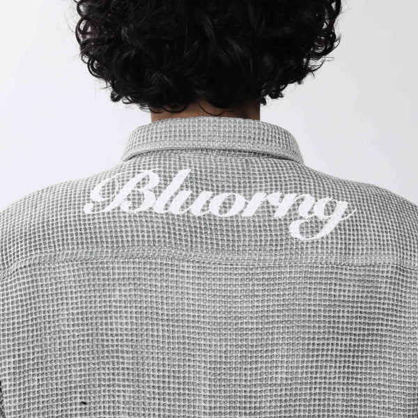 MARBLE GREY WAFFLE SHIRT