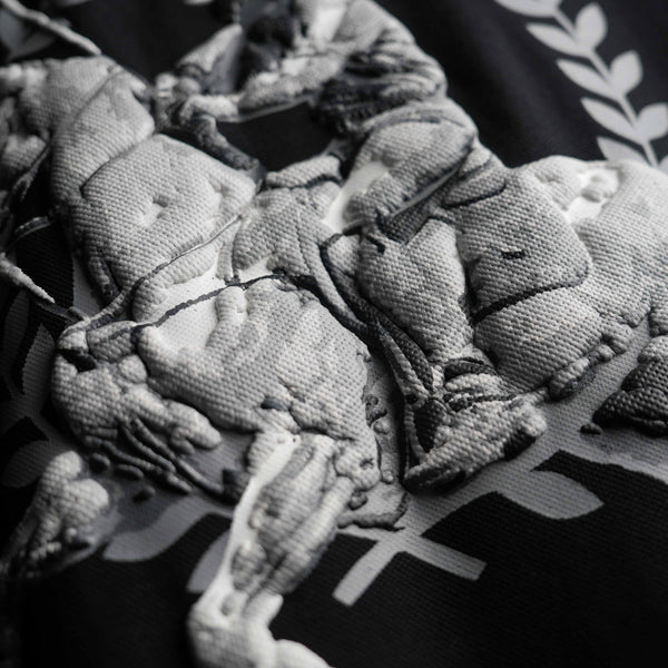 Premium oversized black polo t-shirt streetwear style