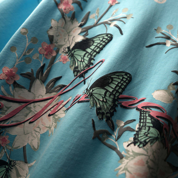 Blue Fresh Threads Half Sleeve T-Shirt