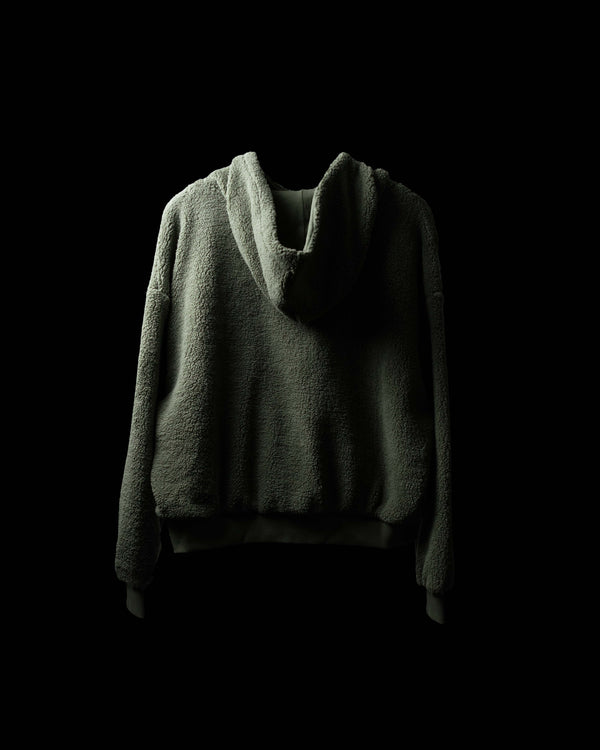 GREEN SHERPA HOODIE