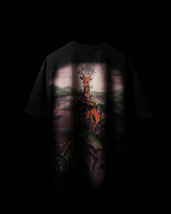 Black Stag Bloom T-Shirt