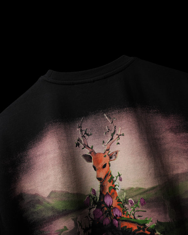 Black Stag Bloom T-Shirt