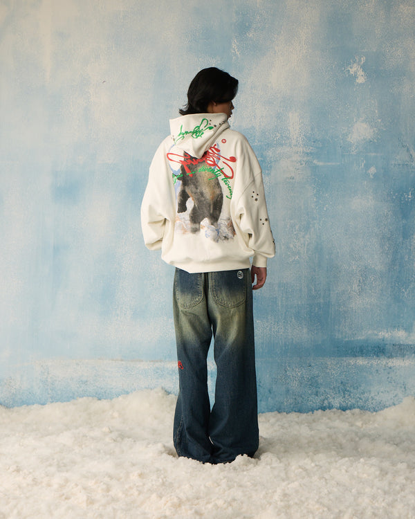 White Star Studded Hoodie