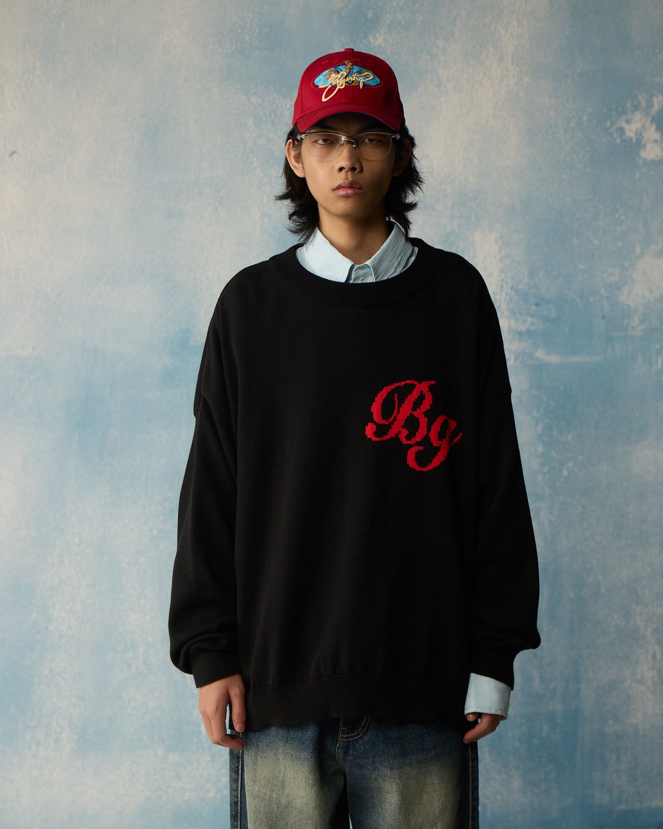 BLACK SCRIPT KNIT (PRE-ORDER)