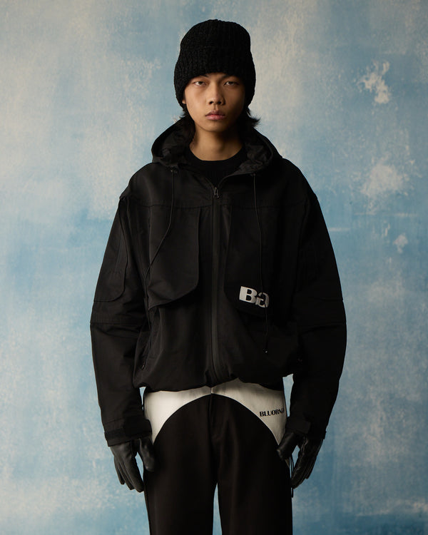 Black Techwear Over-Jacket