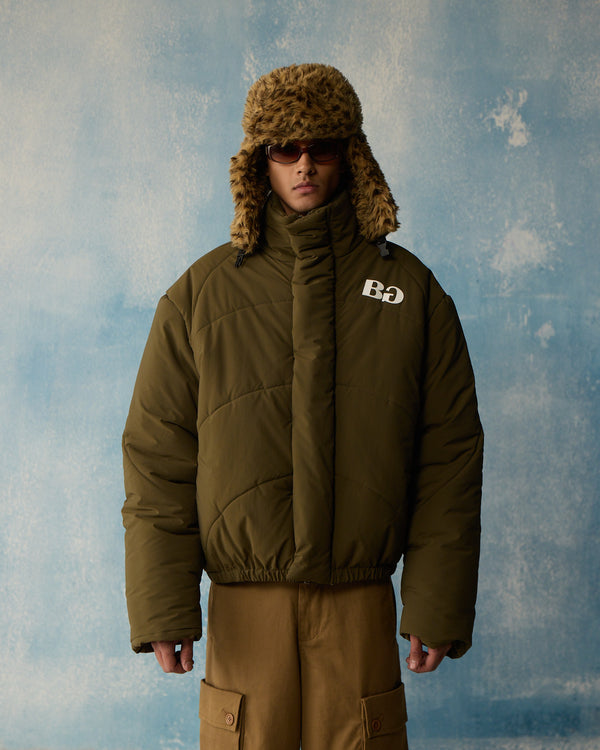 Olive Puffer Jacket