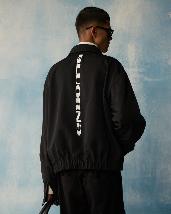 Black Boxy Utility Jacket