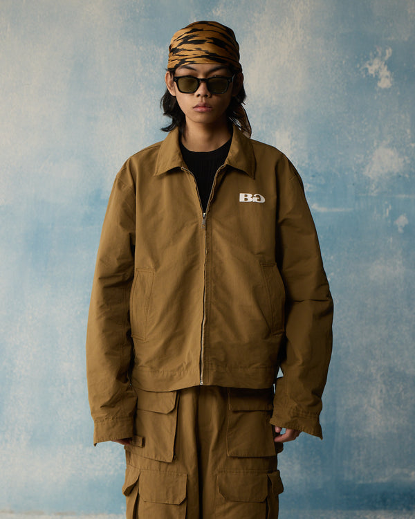 Brown Boxy Utility Jacket