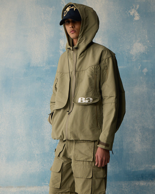 OLIVE TECHWEAR OVER-JACKET (PRE-ORDER)