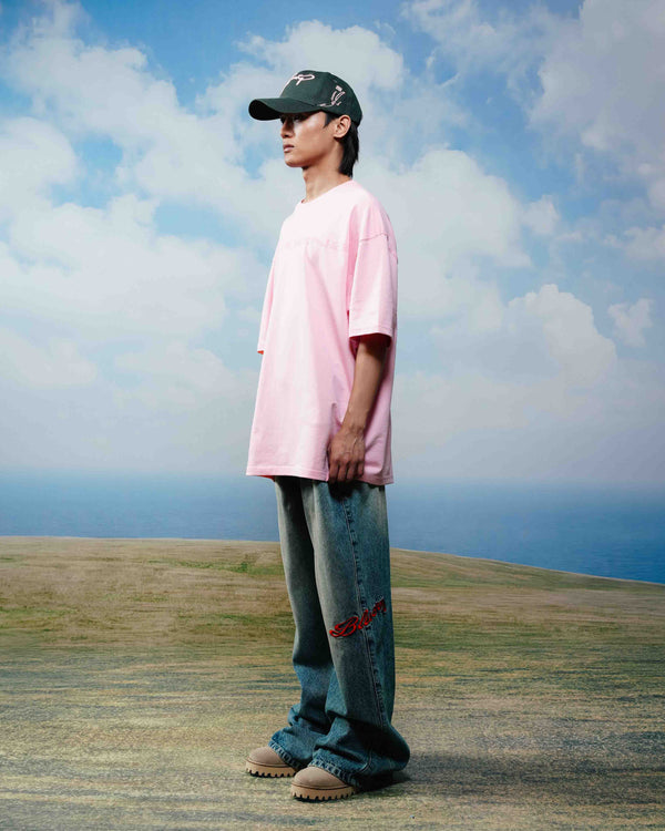 Basic pink oversized t shirt