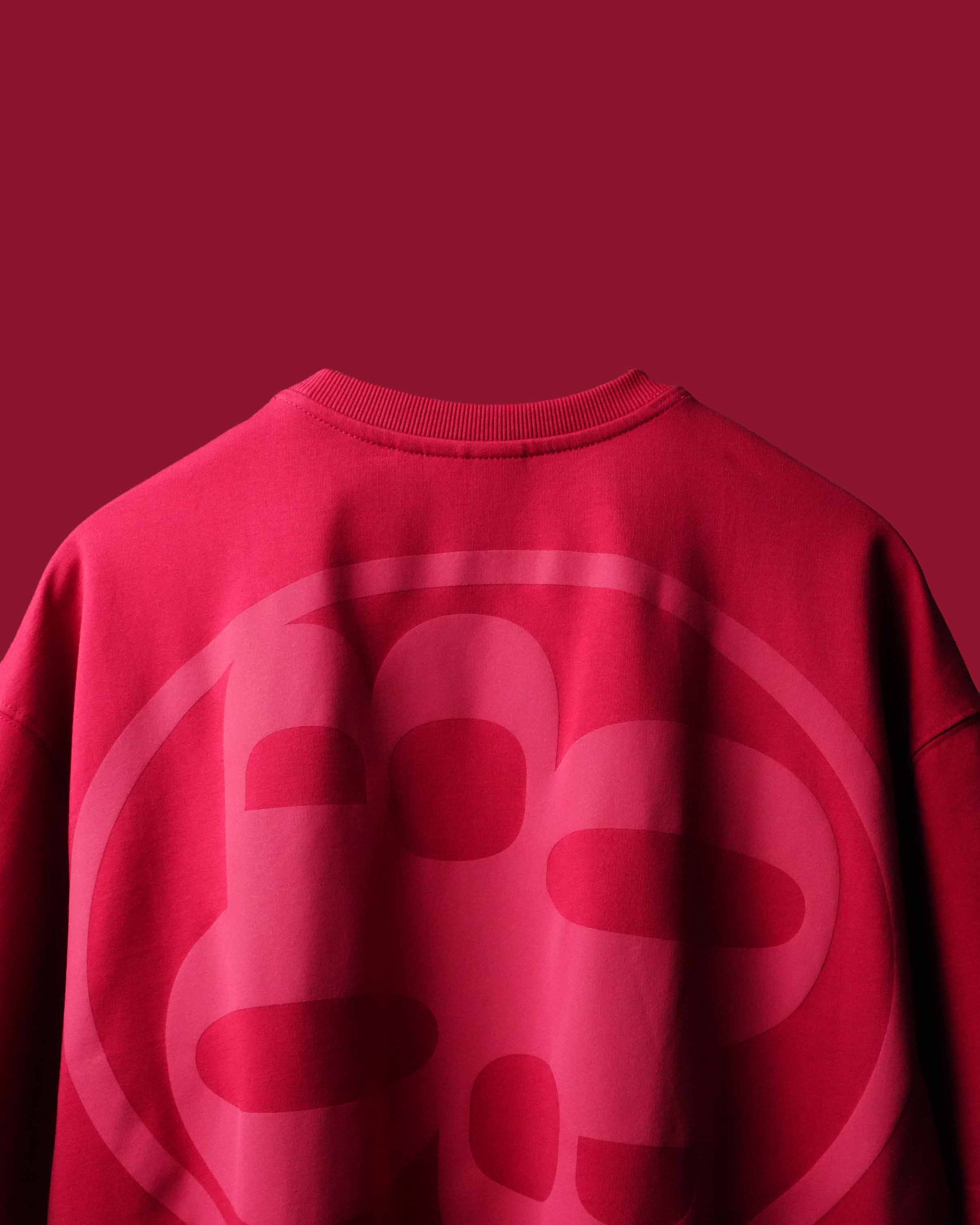 Basic red oversized t shirt