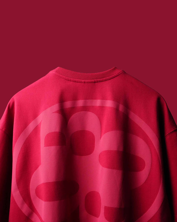 Basic red oversized t shirt