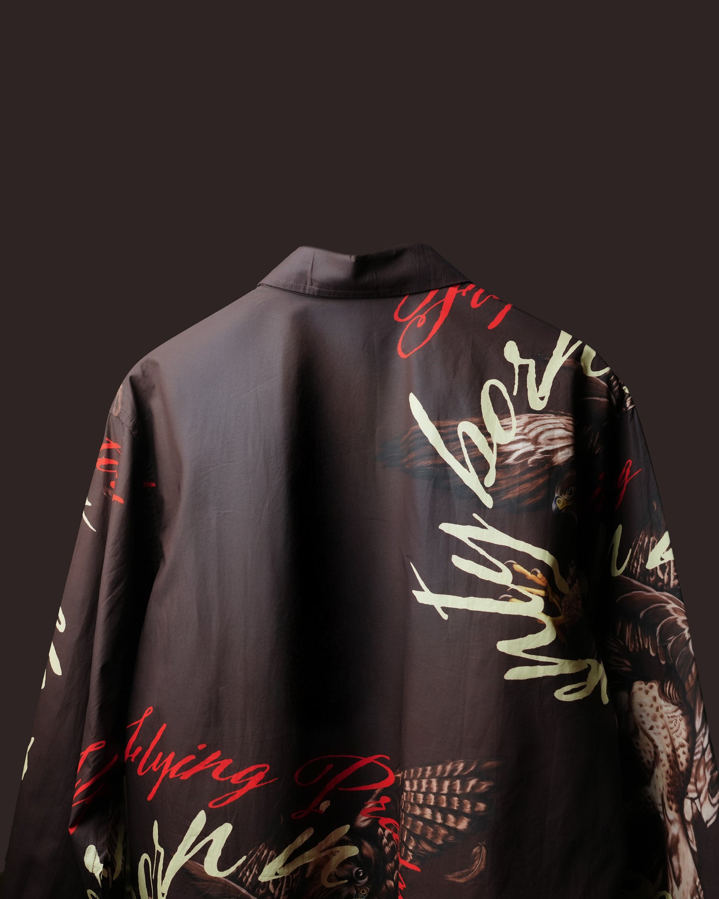 Brown printed long sleeve shirt