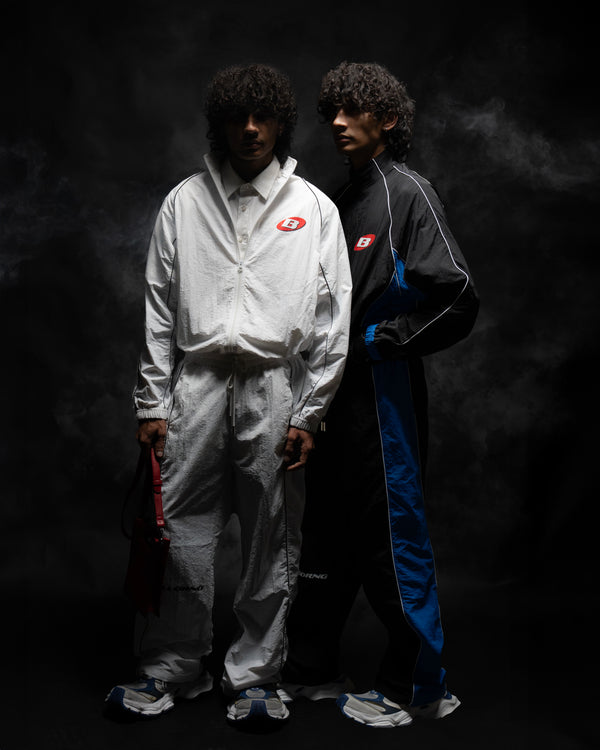 BLACK INDIGO TRACK PANTS