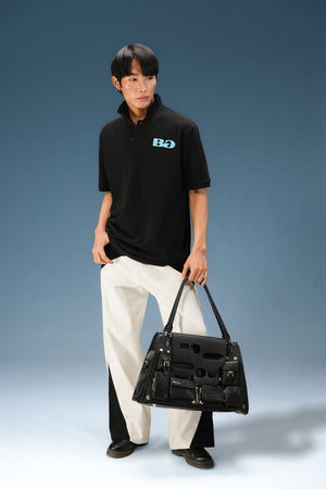 Black Basic Polo T-Shirt