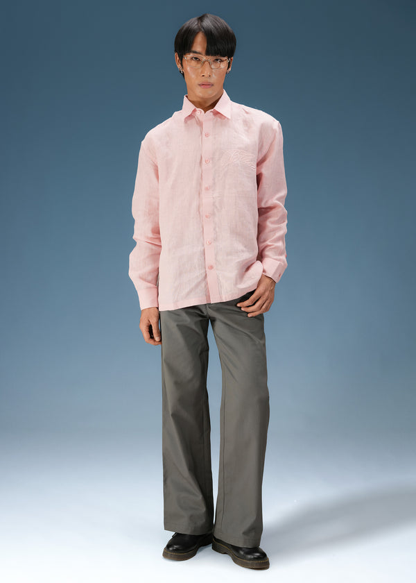 Pink Blush Linen Shirt