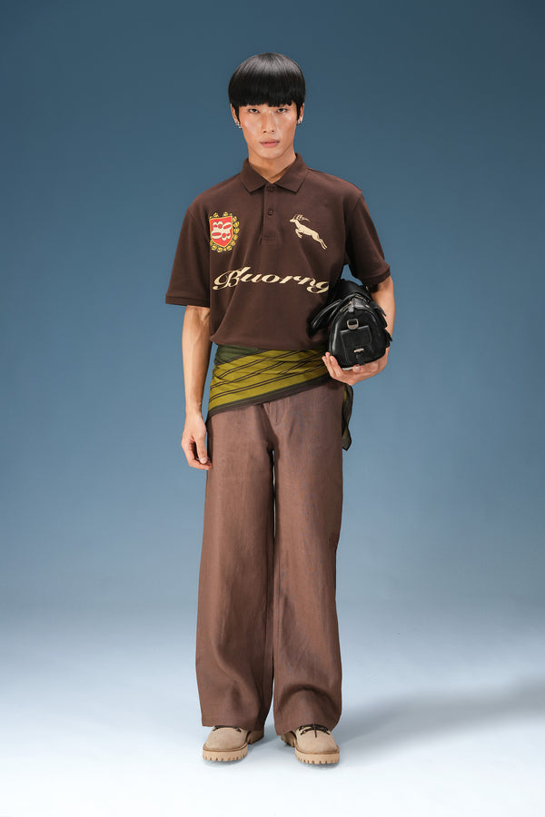 Brown Noble Stag Polo T-Shirt